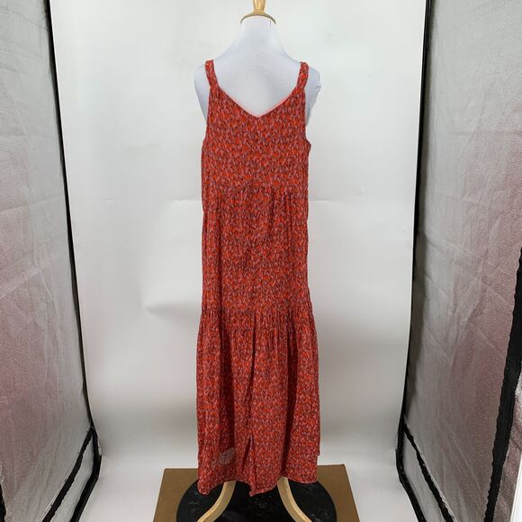 Joie Tea Rose Maxi Dress Womens S Small Red Pink Sleeveless Tiered Boho Lined - Picture 6 of 16